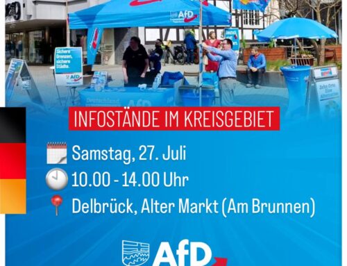 Infostand in Delbrück am Samstag, den 27.07.24, ab 10:00 Uhr
