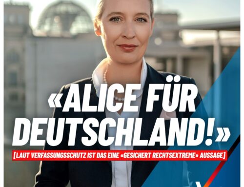 „Gesichert rechtsextrem“, weil wir im Wahlkampf unsere Kanzlerkandidatin unter anderem mit „Alice für Deutschland“ beworben haben: Die Absurdität der Belegsammlung des Bundesamts für Regierungsschutz ist kaum zu fassen.