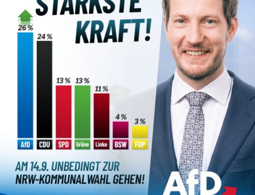 AfD stärkste Kraft im Bund und in einem Monat in NRW-Kommunalwahl!