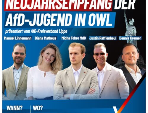 Neujahrsempfang der AfD-Jugend in OWL am Freitag, den 09.01.2026, ab 18:00 Uhr