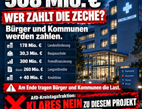 508 Millionen Euro für Klinikneubauten im Kreis Minden-Lübbecke: AfD warnt vor finanziellem Abenteuer auf Kosten der Bürger